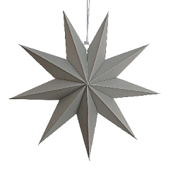 Звезда 45 см девятиконечная, серый